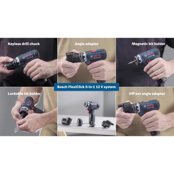 دریل پیچ گوشتی شارژی 12 ولت بوش مدل GSR12V-15FC - تصویر 7