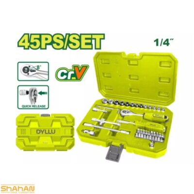 ست بکس 1/4 اینچ 45 عددی دایلو مدل DTST4D45