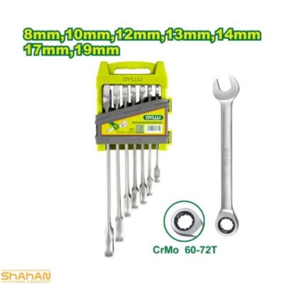 ست آچار یکسر جغجغه 7 عددی دایلو مدل DTSP4207