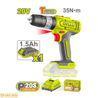 دریل پیچ گوشتی شارژی چکشی 20 ولت دایلو مدل DTCDP521