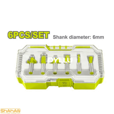 خرید ست 6 عددی تیغ اور فرز نجاری شفت 6 میلی متر دایلو مدل DTRKSR0106