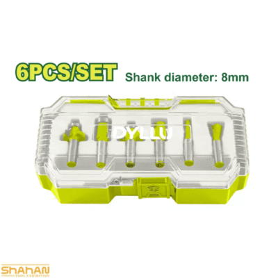 خرید ست 6 عددی تیغ اور فرز نجاری شفت 8 میلی متر دایلو مدل DTRKSR0108