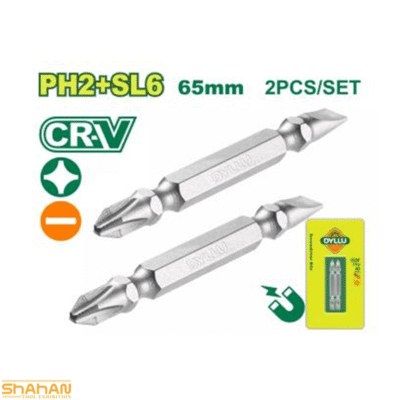 خرید ست 2 عددی سر پیچ گوشتی تخت و چهارسو 65 میلی متر دایلو مدل DTSV0K11