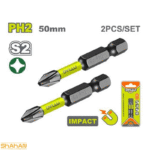 خرید ست 2 عددی سر پیچ گوشتی PH2 چهارسو 50 میلی متر S2 دایلو مدل DTSV2K61