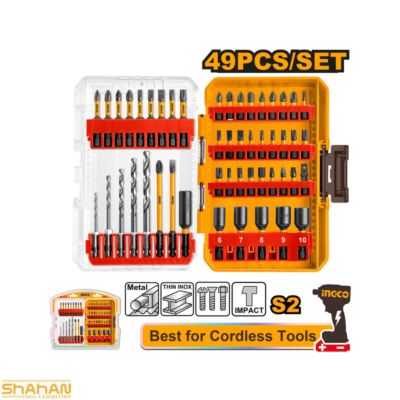 خرید ست بیت سر پیچگوشتی و مته 49 عددی اینکو مدل AKDL24906