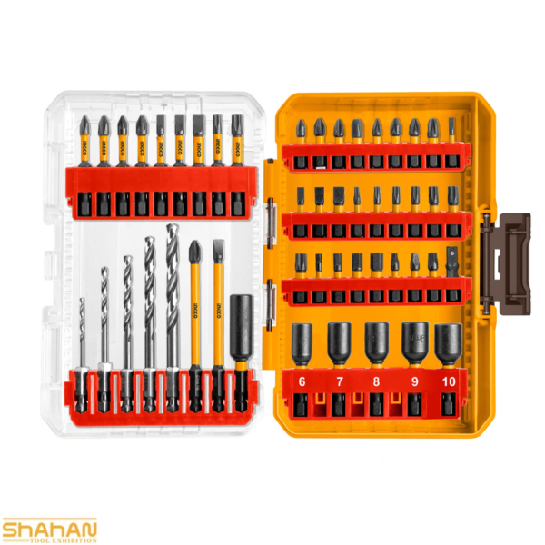 ست بیت سر پیچگوشتی و مته 49 عددی اینکو مدل AKDL24906 - تصویر 2