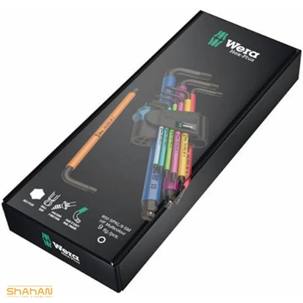 ست 9 عددی آچار آلن بلند ورا Wera مدل 950/9 Hex-Plus - تصویر 3