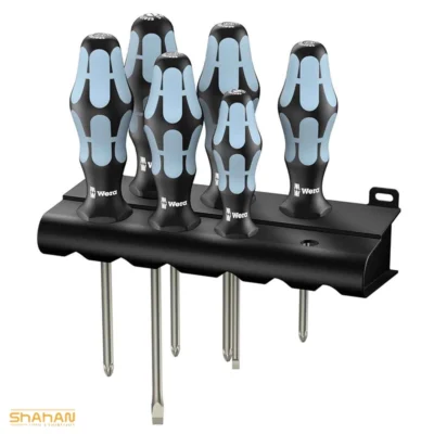 ست پیچ گوشتی 6 عددی ورا مدل Wera 334/6-3350/3355/6 Rack | کد 05032063001