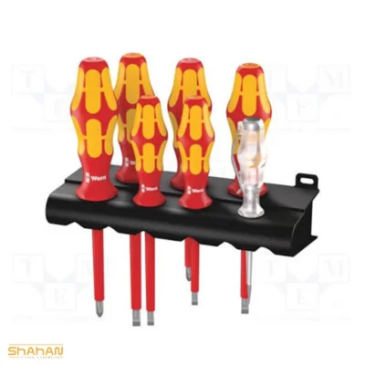 ست پیچ گوشتی برق‌کاری 7 عددی ورا Wera مدل 160 i/7 Rack | کد 05006147001